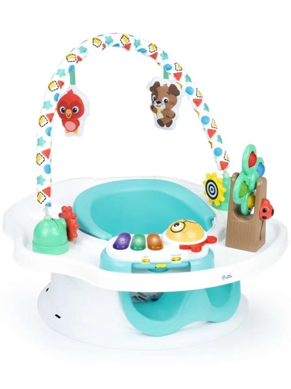 Baby Einstein Interactive Baby Activity Seat with Toy Arch - Teal & White